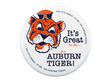 AU Vault Tiger, "It's Great to Be" White Button